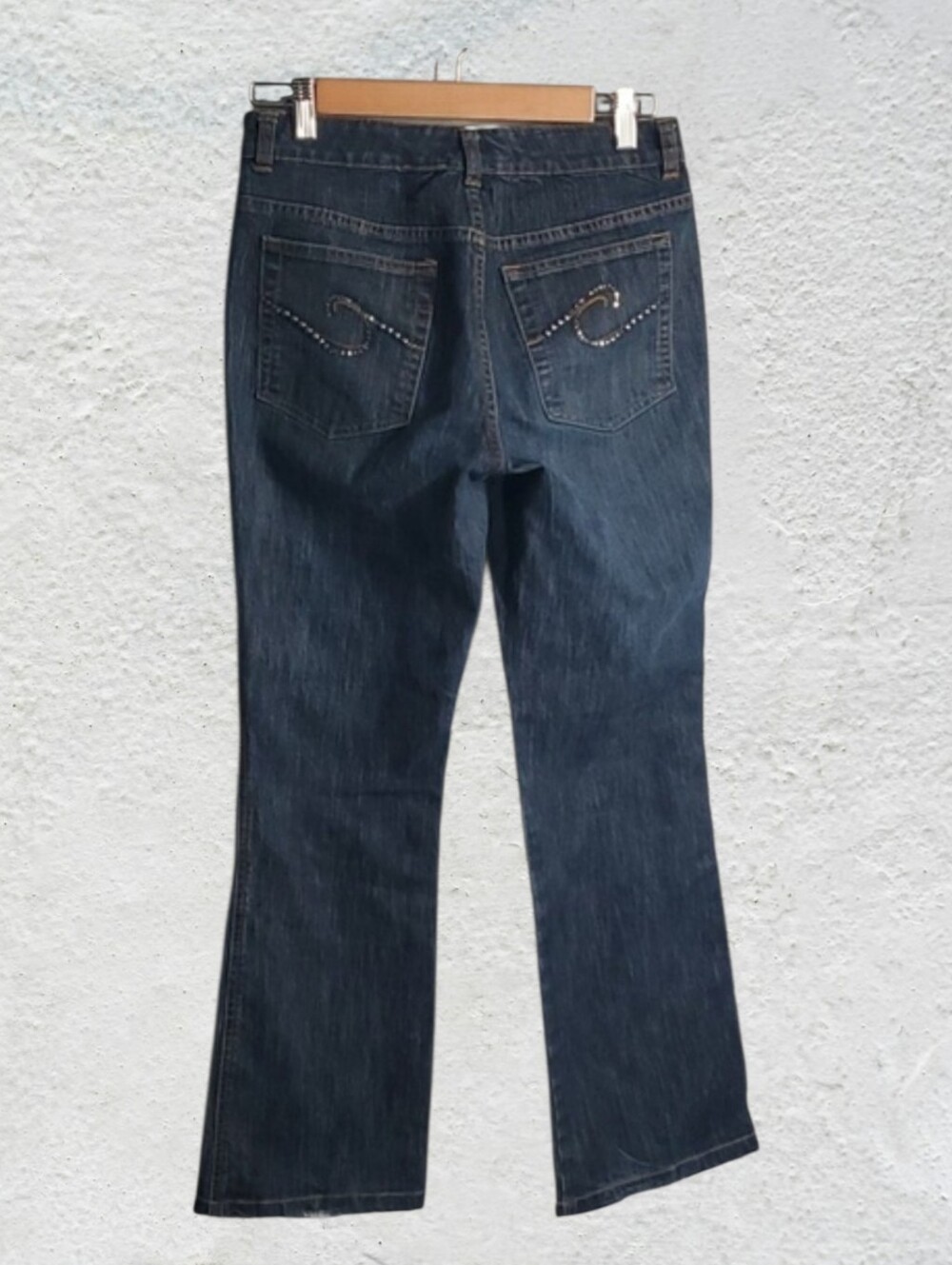 Chico's jeans women's chicos size 0 equals US size 4 blue embellished pockets